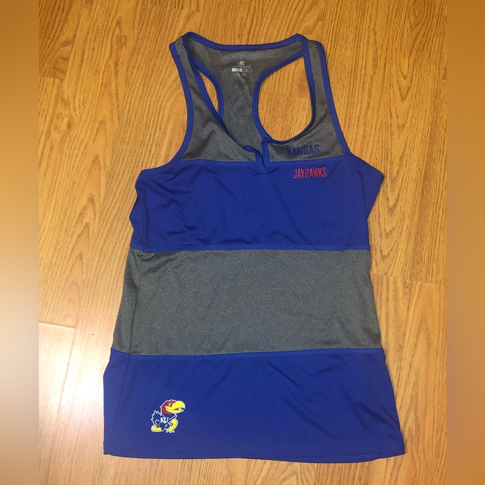 Kansas Jayhawks Women’s Medium Cross Back Tank Top